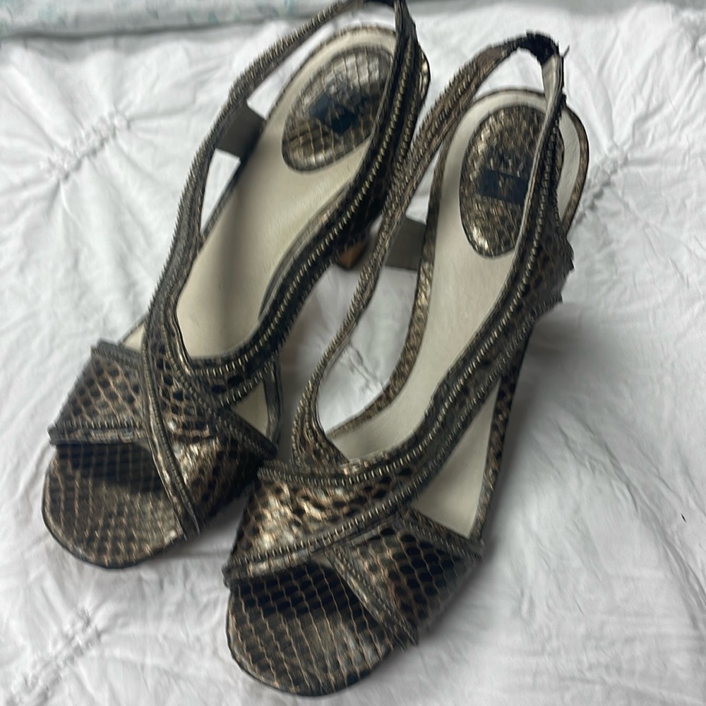 Frye 4 inch sandals gently worn